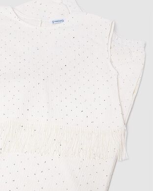 Комплект:штани + топ для дівчинки Mayoral, Іспанія, Кремовий, 152