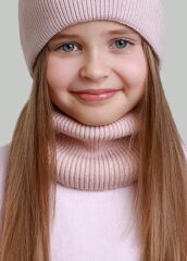 Бафф для дівчинки Меринос ELF-KIDS, Пудровий, U