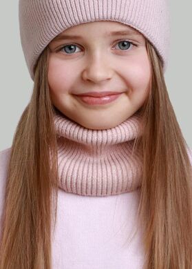 Бафф для дівчинки Меринос ELF-KIDS, Пудровий, U