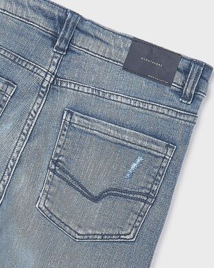 Джинсы для мальчика Mayoral, Испания, Голубой, 128