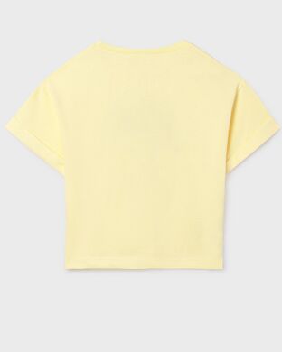 Футболка для дівчинки Mayoral, Іспанія, Ванільний, 128