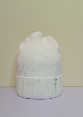 Шапка демісезонна для дівчинки Есме ELF-KIDS, Молочний, 52
