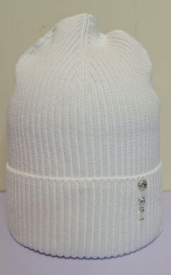 Шапка демісезонна для дівчинки Есме ELF-KIDS, Молочний, 52