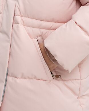 Детская зимняя куртка удлиненная для девочки розовая Monika до -25&deg;С Nestta, Розовый, 122
