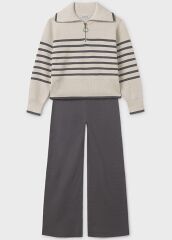 Костюм для дівчинки з трикотажу для дівчинки Mayoral, Сірий, 128
