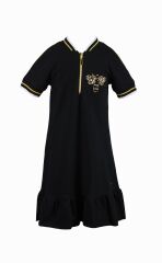 Плаття для дічинки на короткий рукав, Чорний, 152