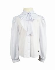 Блуза шкільна для дівчинки, Білий, 128