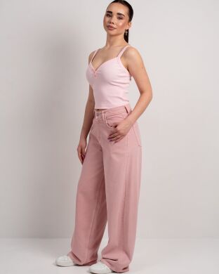 Джинси баггі рожеві для дівчинки Керол SUZIE, Рожевий, 146