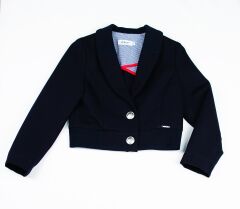 Піджак для дічинки укорочений, Синій, 146