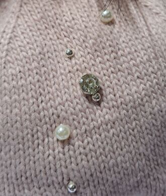 Шапка-шлем зимняя для девочки Аврора ELF-KIDS, Пуровий, 50