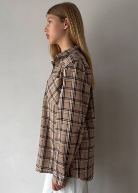 Фланелевая рубашка для девочки Sasha Brilliant, Пісочний, 146