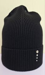 Шапка демісезонна для дівчинки Есме ELF-KIDS, Чорний, 54