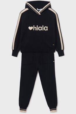 Комплект: брюки,пуловер для девочки Mayoral, Черный, 162