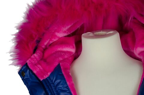 Куртка с искусственным мехом POWER GIRL, Фиолетовый, 146