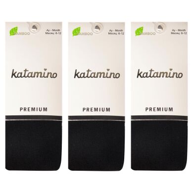 Колготки черные для девочки Katamino, Черный, 146