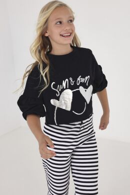 Комплект: штани,пуловер для дівчинки Mayoral, Чорний, 152