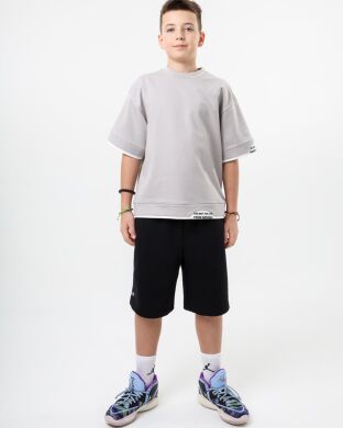 Шорти трикотажні для хлопчика Віллі NEWGEN, Чорний, 122