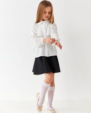 Блуза шкільна з мереживом “Esprit” Brilliant, Молочний, 122
