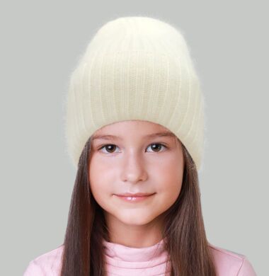 Зимняя шапка для девочки Камила ELF-KIDS, Молочний, 54