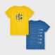 Комплект:футболка 2 шт. для хлопчика Mayoral, Жовтий, 128
