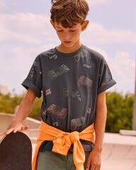 Футболка для хлопчика Mayoral, Іспанія, Сірий, 128