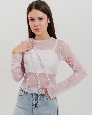 Кофта+топ для дівчинки Беккі SUZIE, Рожевий, 146
