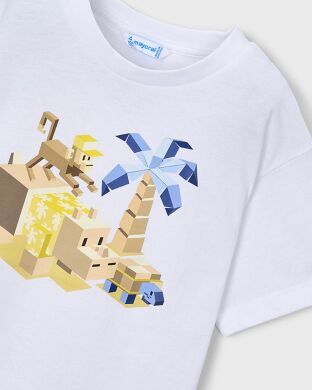 Комплект: шорти, 2 футболки для хлопчика Mayoral, Іспанія, Блакитний, 104