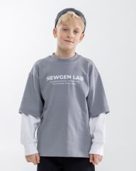 Лонгслів для хлопчика Тео NEWGEN, Сірий, 146