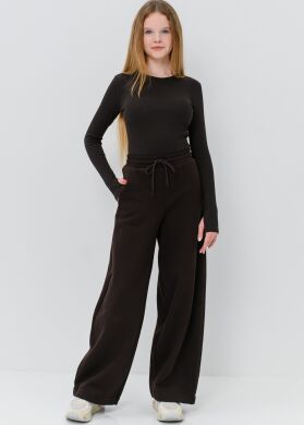 Штани теплі з начосом для дівчинки Беата SUZIE, Шоколадний, 170