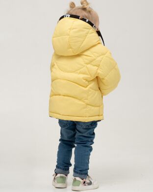 Двостороння демісезонна куртка для дівчинки Lisa, Nestta, Жовтий, 98