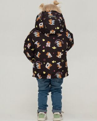 Двостороння демісезонна куртка для дівчинки Lisa, Nestta, Жовтий, 98