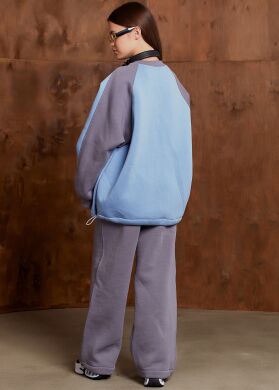 Костюм спортивний утеплений з начісом P.S для дівчинки MADLEN, Блакитний, 140