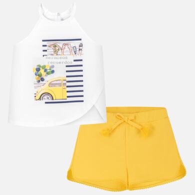 Комплект: шорты, футболка, Жёлтый