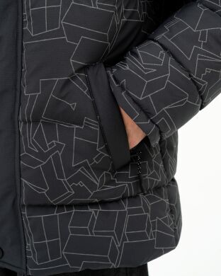 Детская зимняя куртка для мальчика графитовая Steven -25&deg;С Nestta, Графітовий, 158