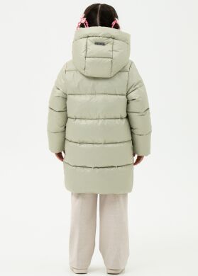 Куртка зимова подовжена для дівчинки Mira Nestta, Оливковий, 128