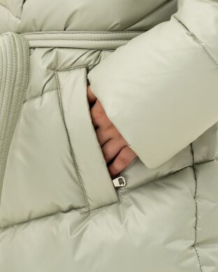 Куртка зимова подовжена для дівчинки Mira Nestta, Оливковий, 128