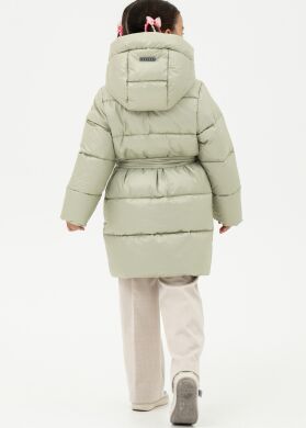 Куртка зимова подовжена для дівчинки Mira Nestta, Оливковий, 128
