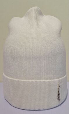 Шапка демісезонна для дівчинки Сіенна ELF-KIDS, Молочний, 52