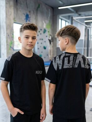 Футболка для хлопчика First Kids, Чорний, 140