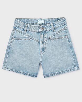 Джинсові шорти для дівчинки Mayoral, Іспанія, Блакитний, 128