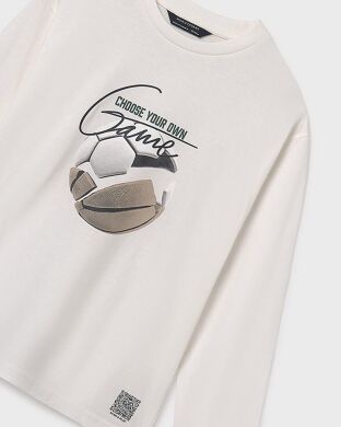 Лонгслив для мальчика Mayoral, Молочний, 128