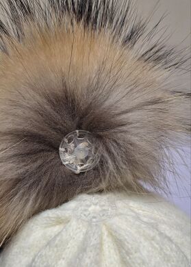 Зимняя шапка для девочки Салли ELF-KIDS, Молочний, 50