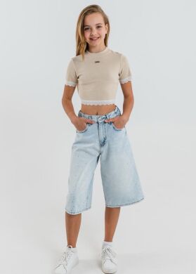 Шорти баггі зі стразами для дівчинки Брі SUZIE, Блакитний, 146