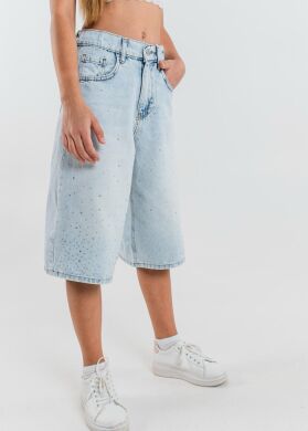 Шорти баггі зі стразами для дівчинки Брі SUZIE, Блакитний, 146