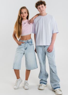 Шорти баггі зі стразами для дівчинки Брі SUZIE, Блакитний, 146