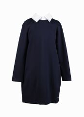 Платье школьное для девочки, Синий, 134