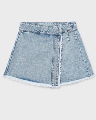 Джинсова спідниця-шорти для дівчинки Mayoral, Іспанія, Блакитний, 128