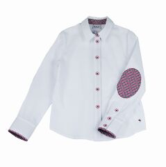 Рубашка белая для девочки, Белый, 164