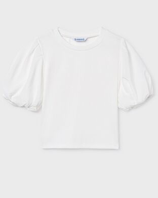 Футболка для девочки Mayoral, Испания, Кремовый, 128