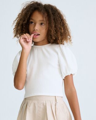 Футболка для девочки Mayoral, Испания, Кремовый, 128